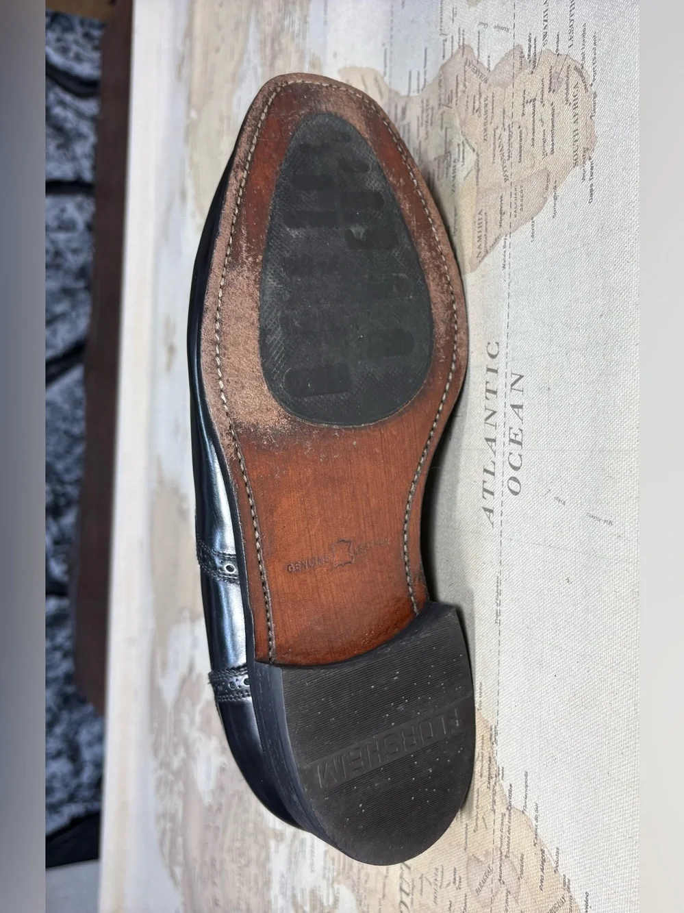 Men's US 10.5 EEE Black Florsheim Kiltie Tassel Slip-On Dress Loafer Shoes